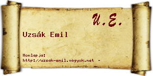 Uzsák Emil névjegykártya